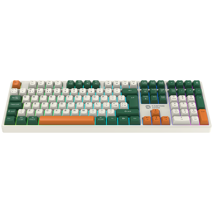 CANYON keyboard Shadder GKW-11 Mech RGB UK/US Wireless White - slika 2