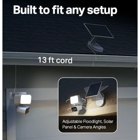 TP-Link Outdoor Solar-Powered Wi-Fi Floodlight Pan/Tilt Camera Tapo C615F KIT - slika 3