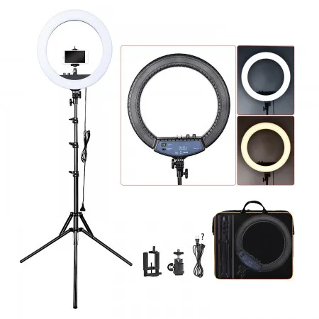 LED Ring Lamp 18" with stand - slika 2