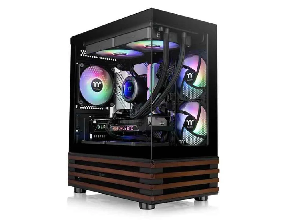 Thermaltake View170 ARGB Microtempered glass, wood, 3xARGBVGA: 340mm, CPU Cooler: 160mm - slika 2