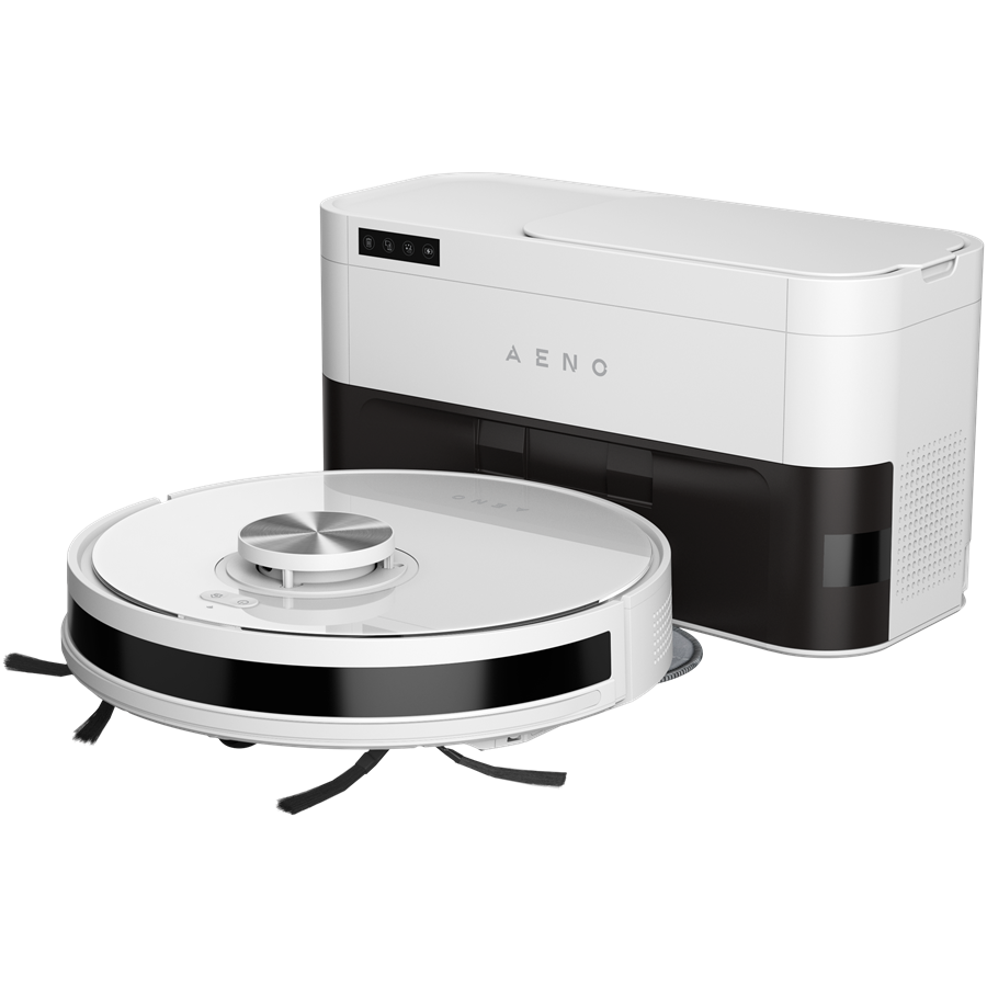 Robot Cleaner w/Dust Collector, white, 2in1 and dust tank, 4000pa, 3200mAh battery
