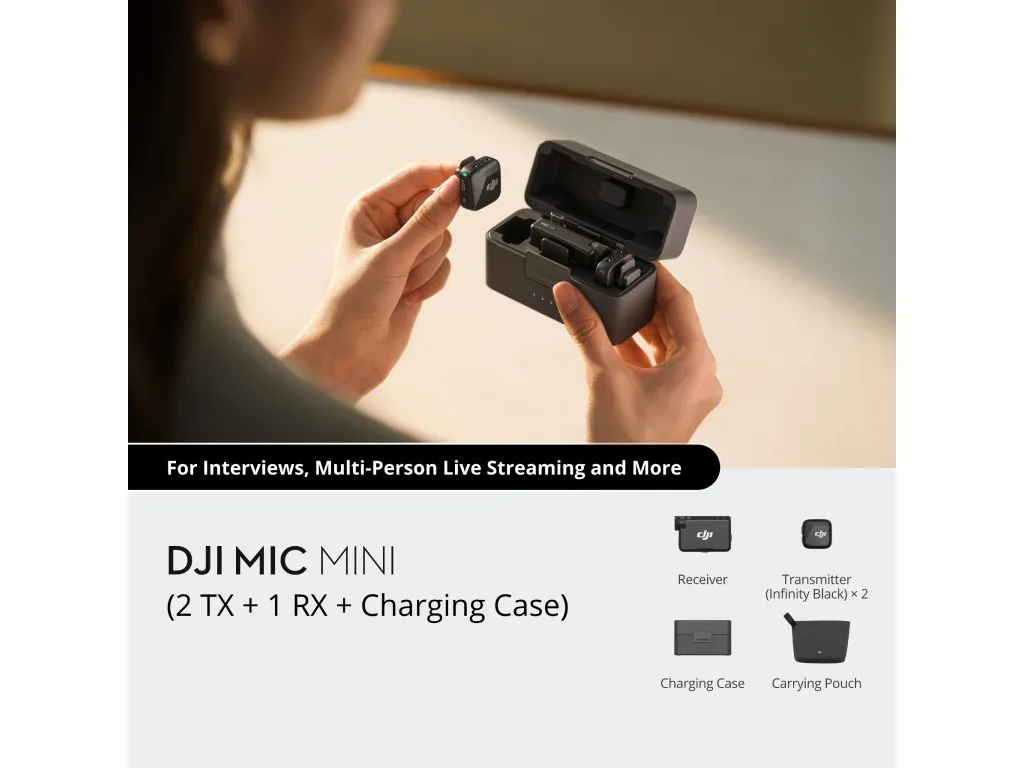 DJI Mic Mini (2 TX + 1 RX+ Charging Case) - slika 2