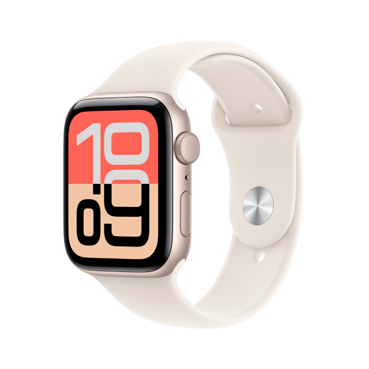 Apple Watch SE 3 GPS 44mm Starlight Aluminium Case with Starlight Sport Band - S/M,Model A3325 - slika 5