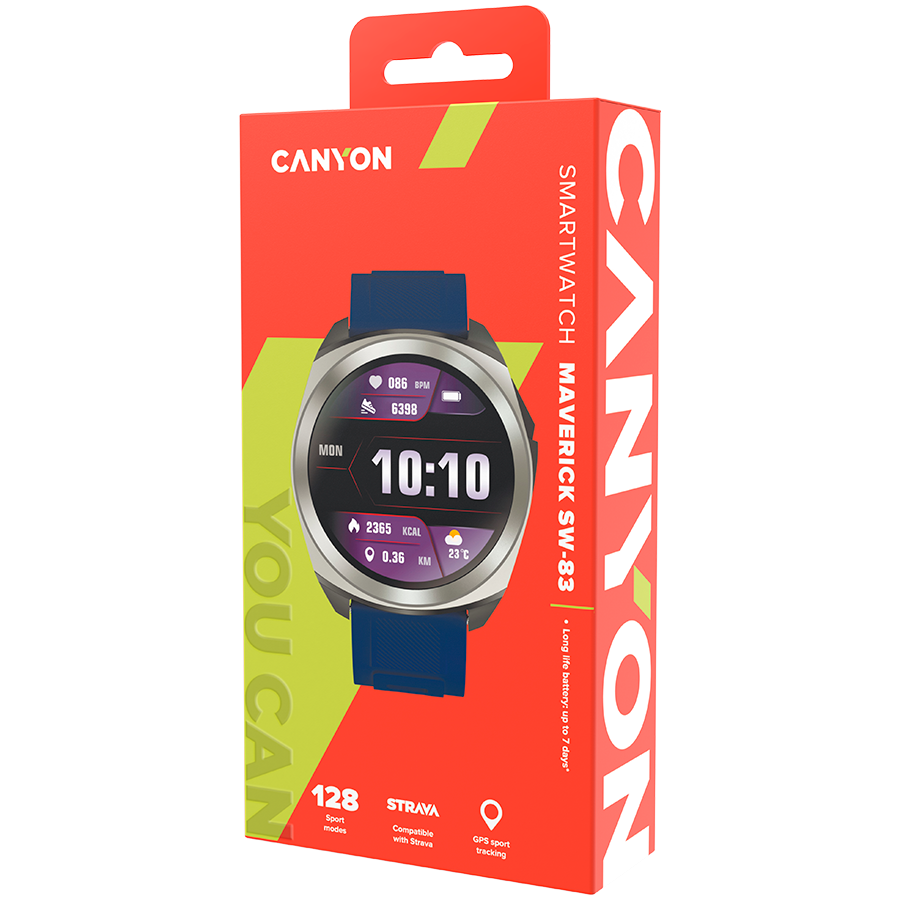 CANYON smart watch Maveric SW-83 GPS Silver Blue - slika 7
