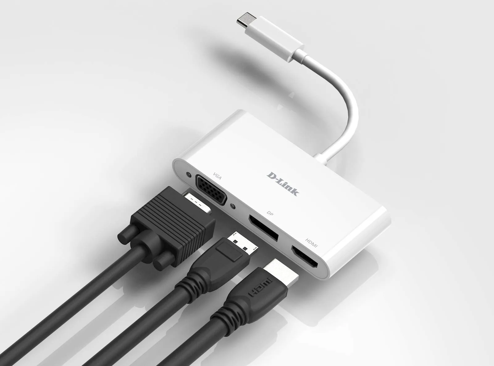 HUB Dlink 3-in-1 USB-C to HDMI/VGA/DP Adapter - slika 2
