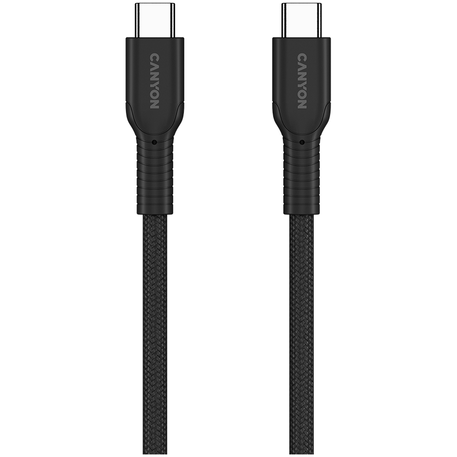 CANYON cable OnWire 60CL C-C 60W COLOR Braided 1m Black - slika 3