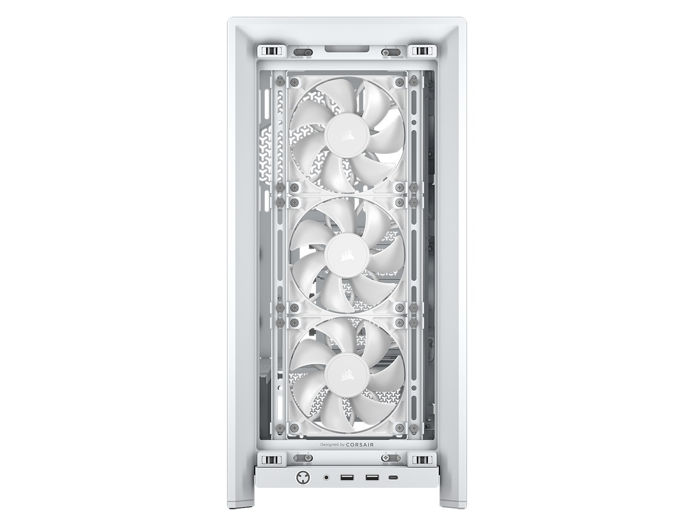 CORSAIR FRAME 4000D RS Case3xRS120 fans, 360mm radiator170mm cooler, 430mm GPU, ATX, White - slika 4