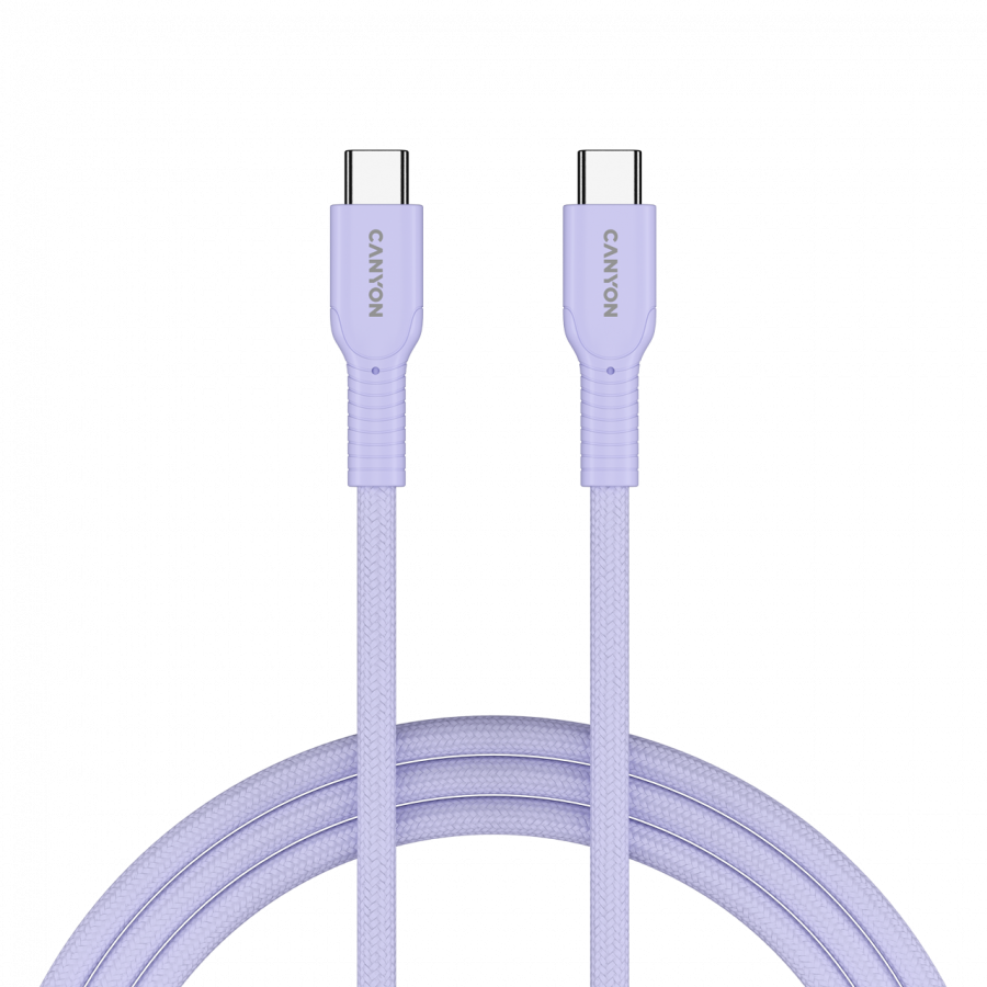 CANYON cable OnWire 60CL C-C 60W COLOR Braided 1m Purple - slika 4