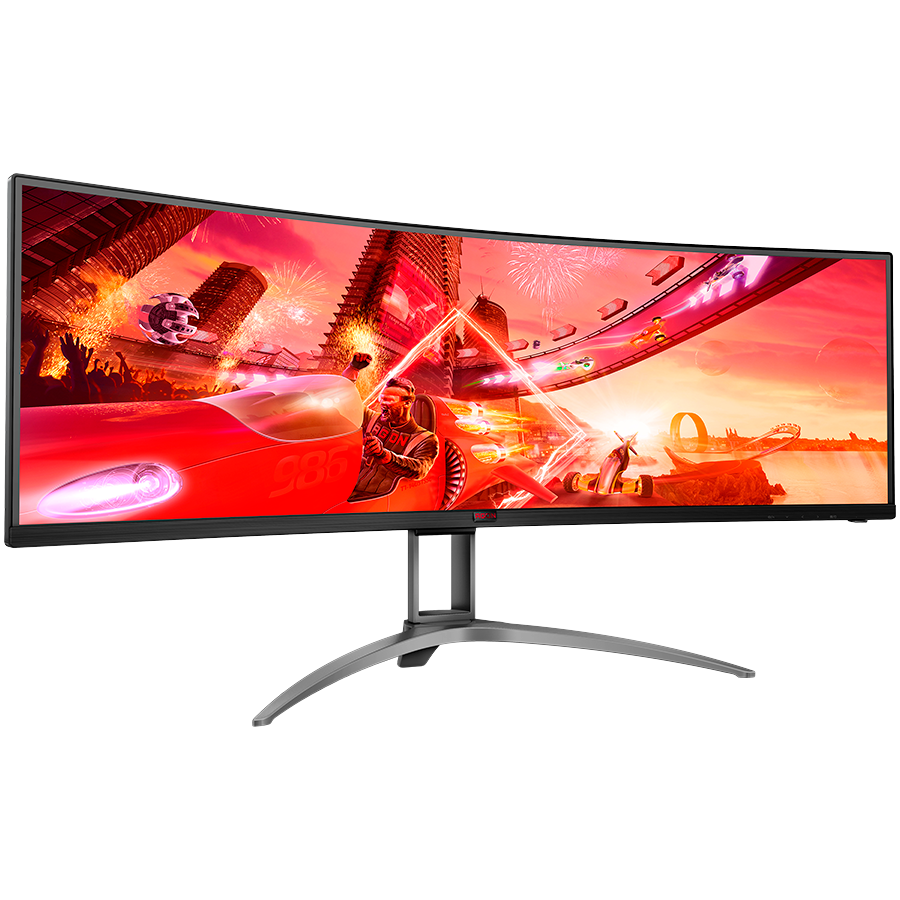 AOC Agon AG493UCX2 49" (48.8" viewable) Curved Gaming monitor, DQHD (5120x1440), 32:9, VA, 1800R, 165Hz, 4ms (GTG), 400 cd/m2, 3000:1, Adaptive Sync, HDR400, USB hub, 1x USB-C (DP Alt mode, PD 65W), 3 - slika 3