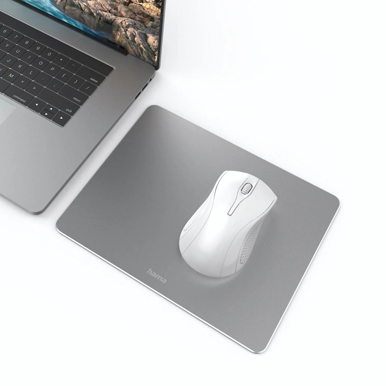Aluminijska podloga za miš Hama, silver - slika 3