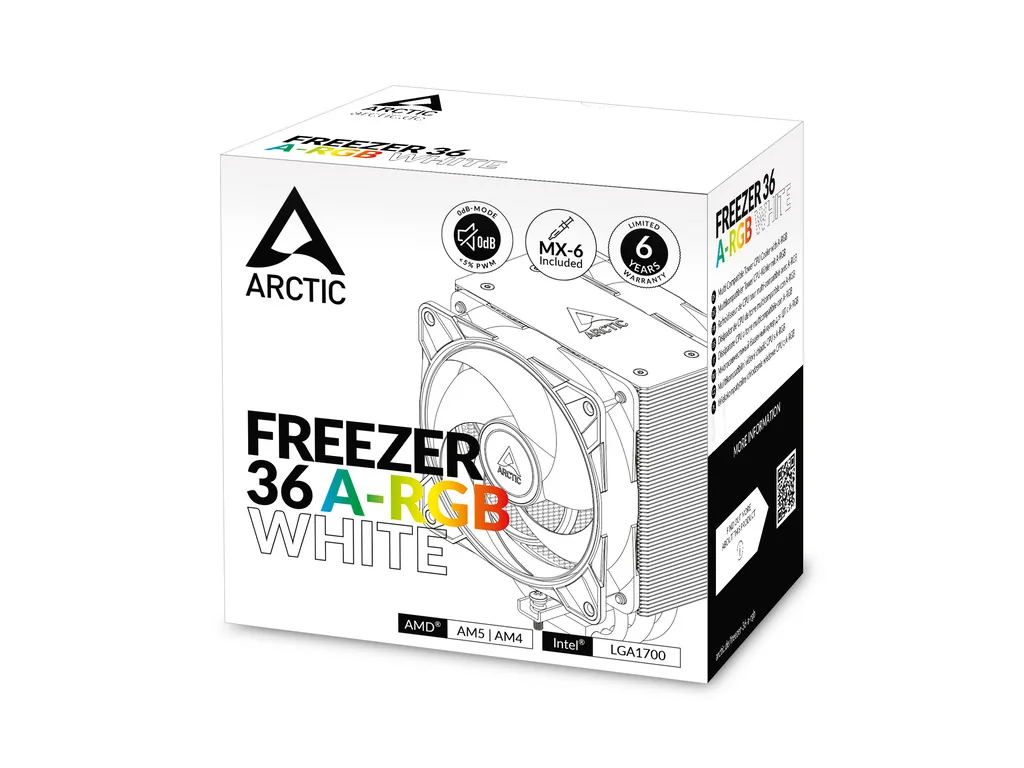 Arctic Freezer 36 A-RGB WhiteCPU cooler 1851,1700, AM4, AM5 - slika 3