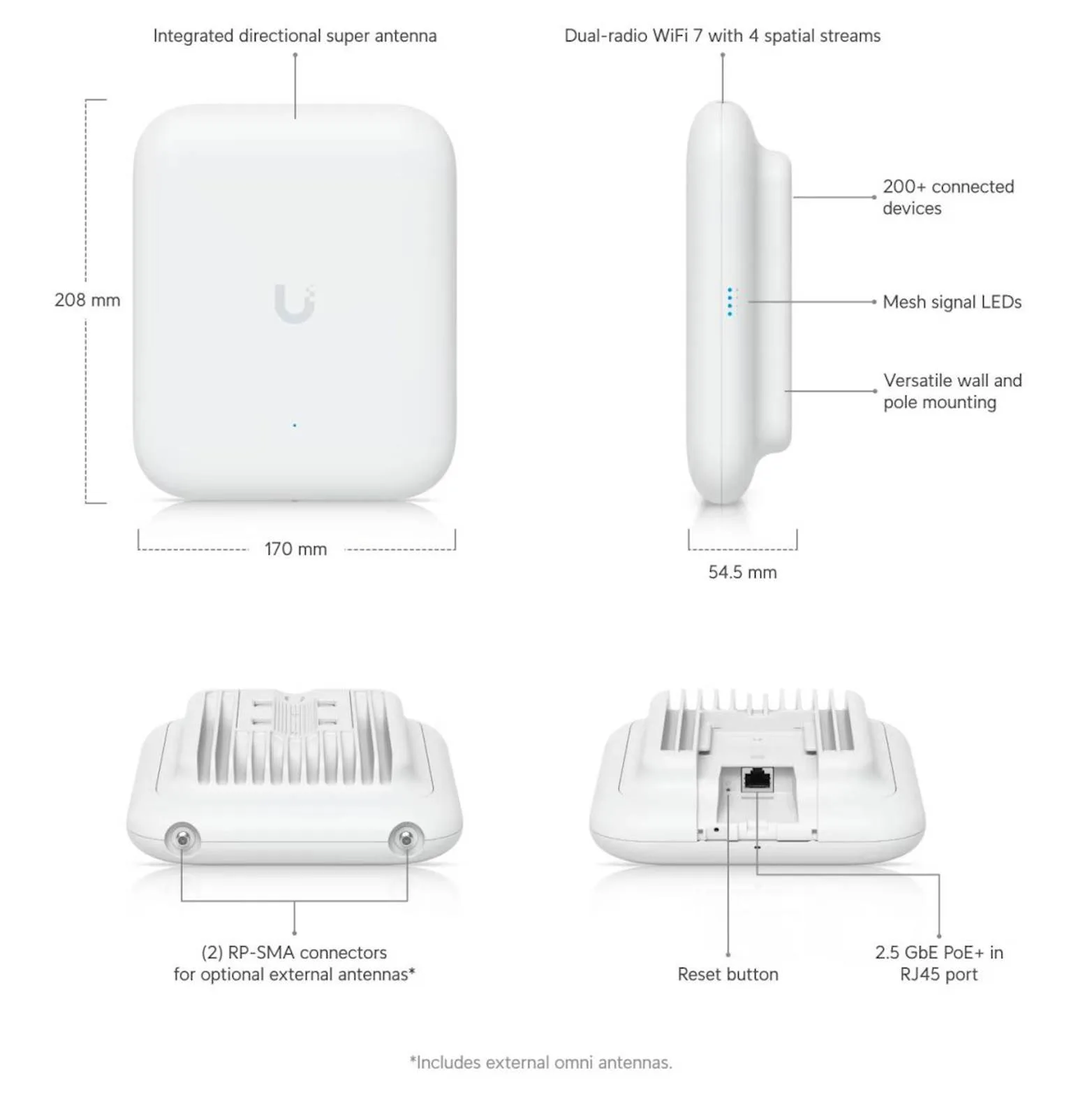 Ubiquiti Access Points U7 Pro Outdoor - slika 3