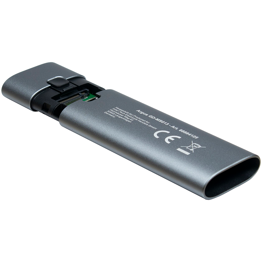 Inter-tech GD-MS013 Kućište za SSD M.2 USB C (kabal uključen, 20cm), 80/60/42/30 mm, Alu - slika 2
