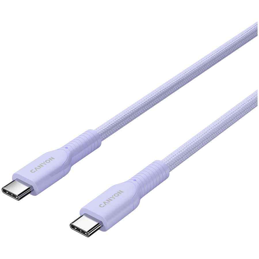 CANYON cable OnWire 60CL C-C 60W COLOR Braided 1m Purple - slika 2