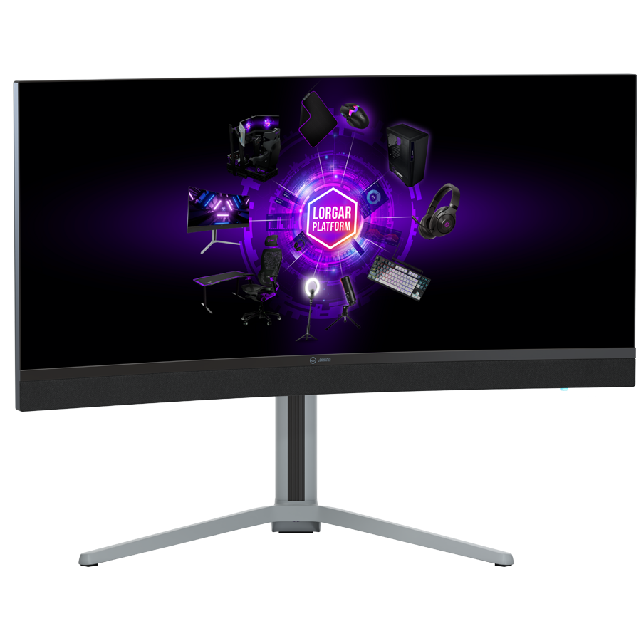 LORGAR 34MP1, UWQHD MiniLED Gaming Monitor Pro, 34'' (3440*1440) VA curved monitor, black/milky grey - slika 4