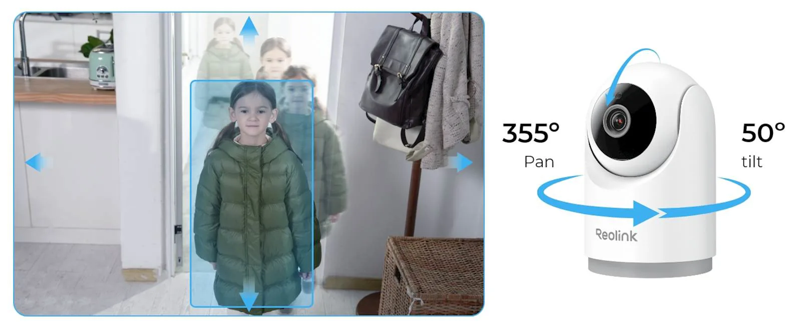 Reolink IP Kamera E serija E331, 5MP, Noćni vid 12m, Dvosmjerna komunikacija, PAN/TILT - slika 2