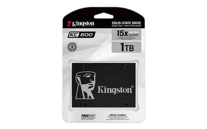 Kingston SSD 1TB 2.5" KC600SATA3,550/520MB/s3D TLC,XTS-AES 256-bit encryption - slika 2