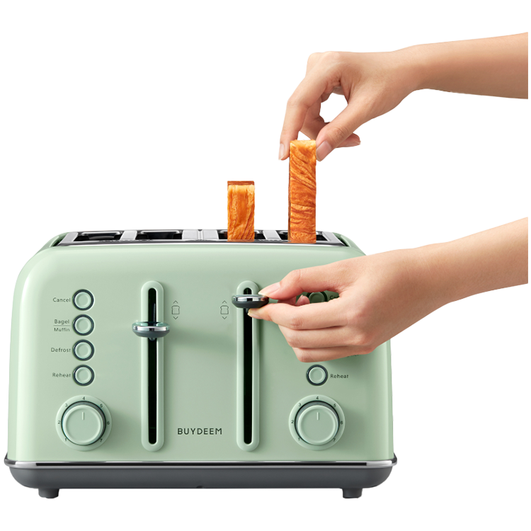 BUYDEEM 4 Slice Toaster, model DT640E, color Cozy Greenish, EU - slika 7