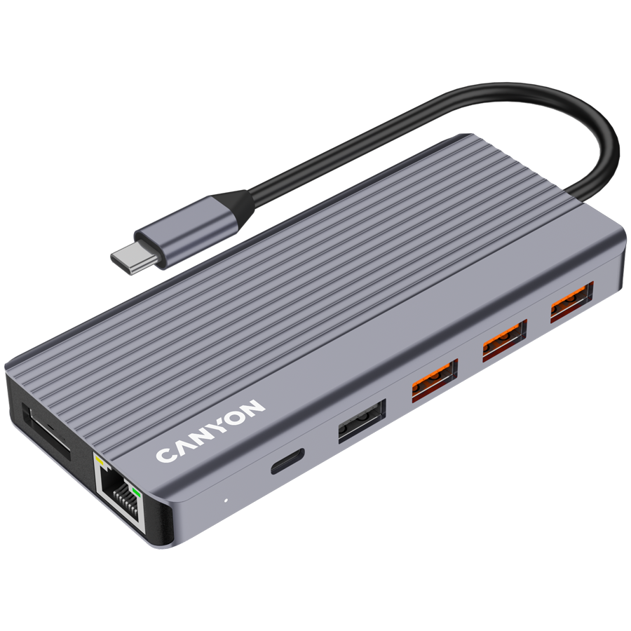 CANYON hub DS-16 13in1 4k USB-C Grey - slika 5