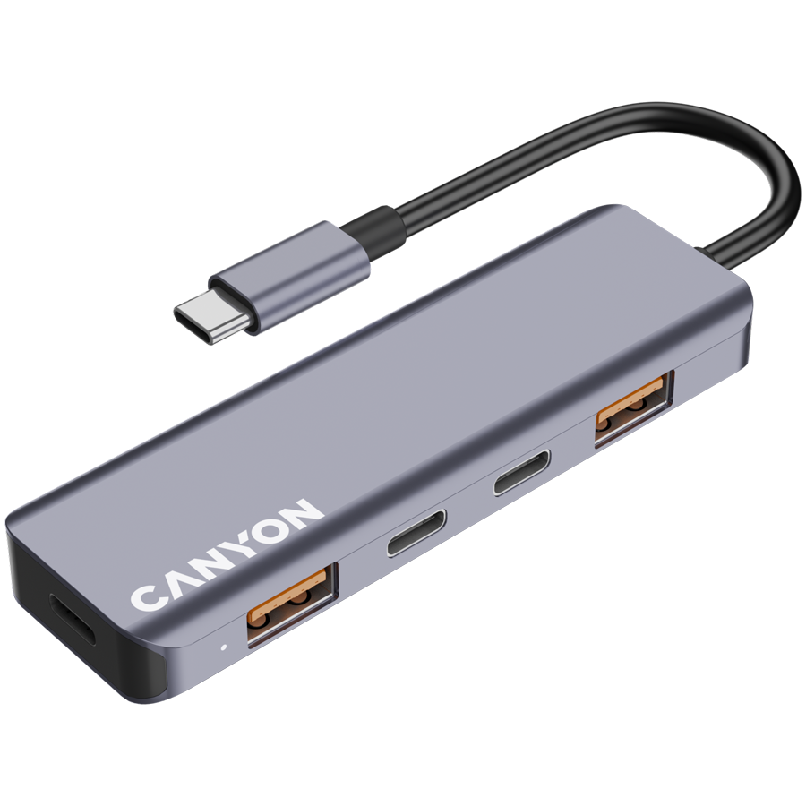 CANYON hub DS-18 5in1 USB-C Grey - slika 4