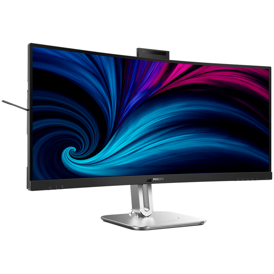 PHILIPS Monitor 34B2U6603CH 34" Curved, VA, 21:9, 3440x1440 (WQHD), 1500R, 120Hz, 4ms, 500 cd/m2, 4000:1, HDR400, Adaptive Sync, PowerSensor 2, 5.0 Mpixel Webcam with Microphone, 2xHDMI, 1xDP, TB4 (PD - slika 2