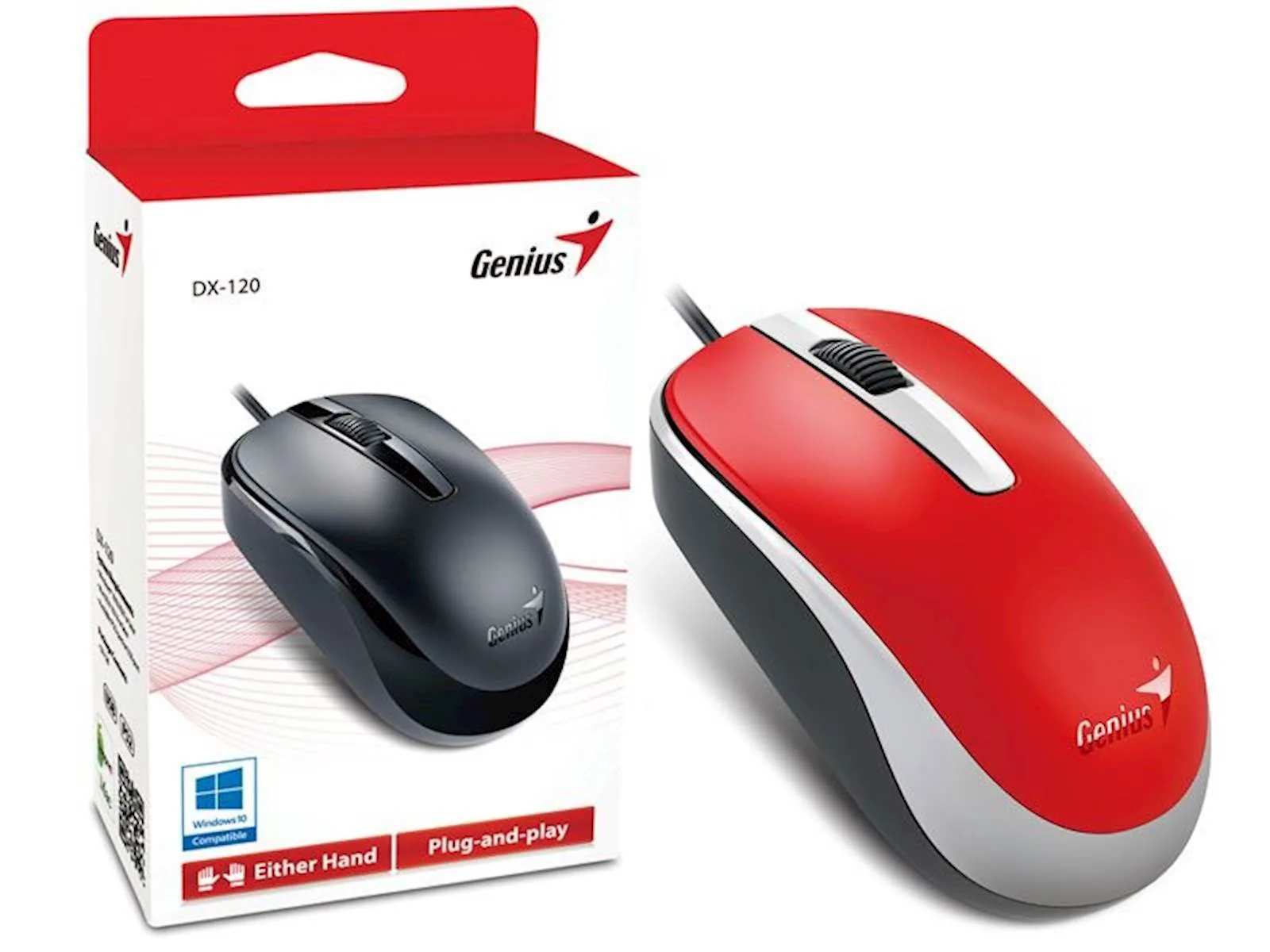 MIŠ GENIUS DX-120 USB CRVENI - slika 3