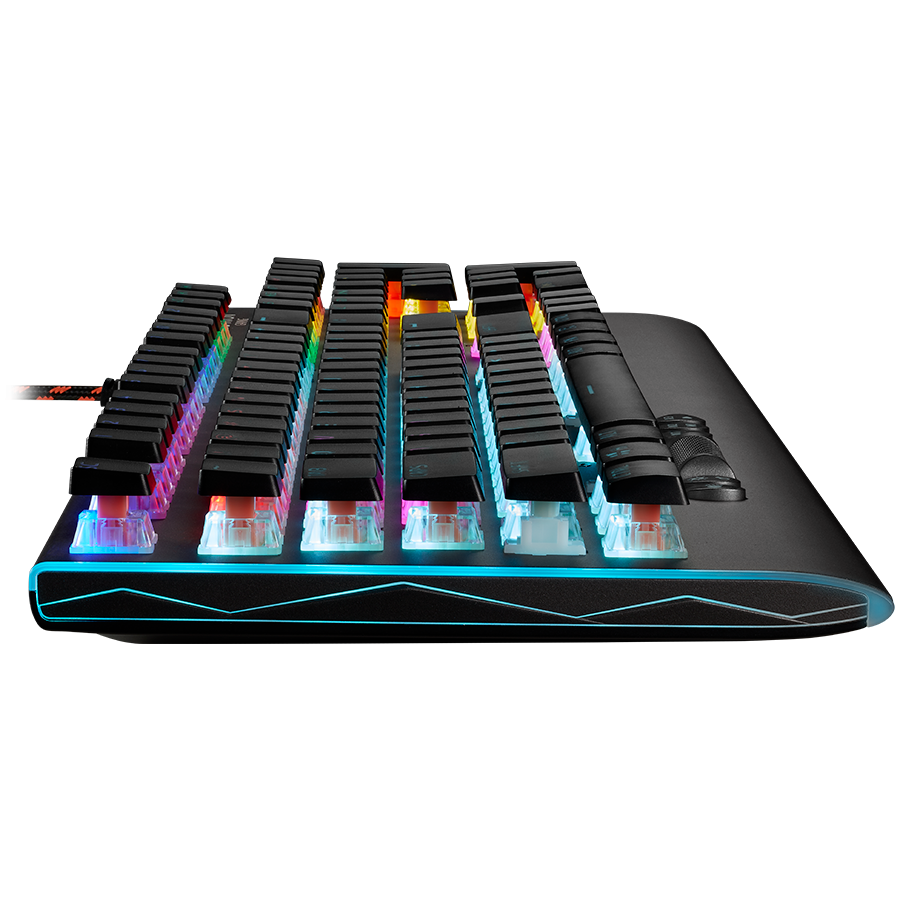 CANYON Interceptor GK-8, Wired multimedia gaming keyboard with lighting effect, 20pcs rainbow LED & 19pcs RGB light, Numbers 104keys, EN double injection layout, cable length 1.8M, 446*160*40mm, 0.98k - slika 3