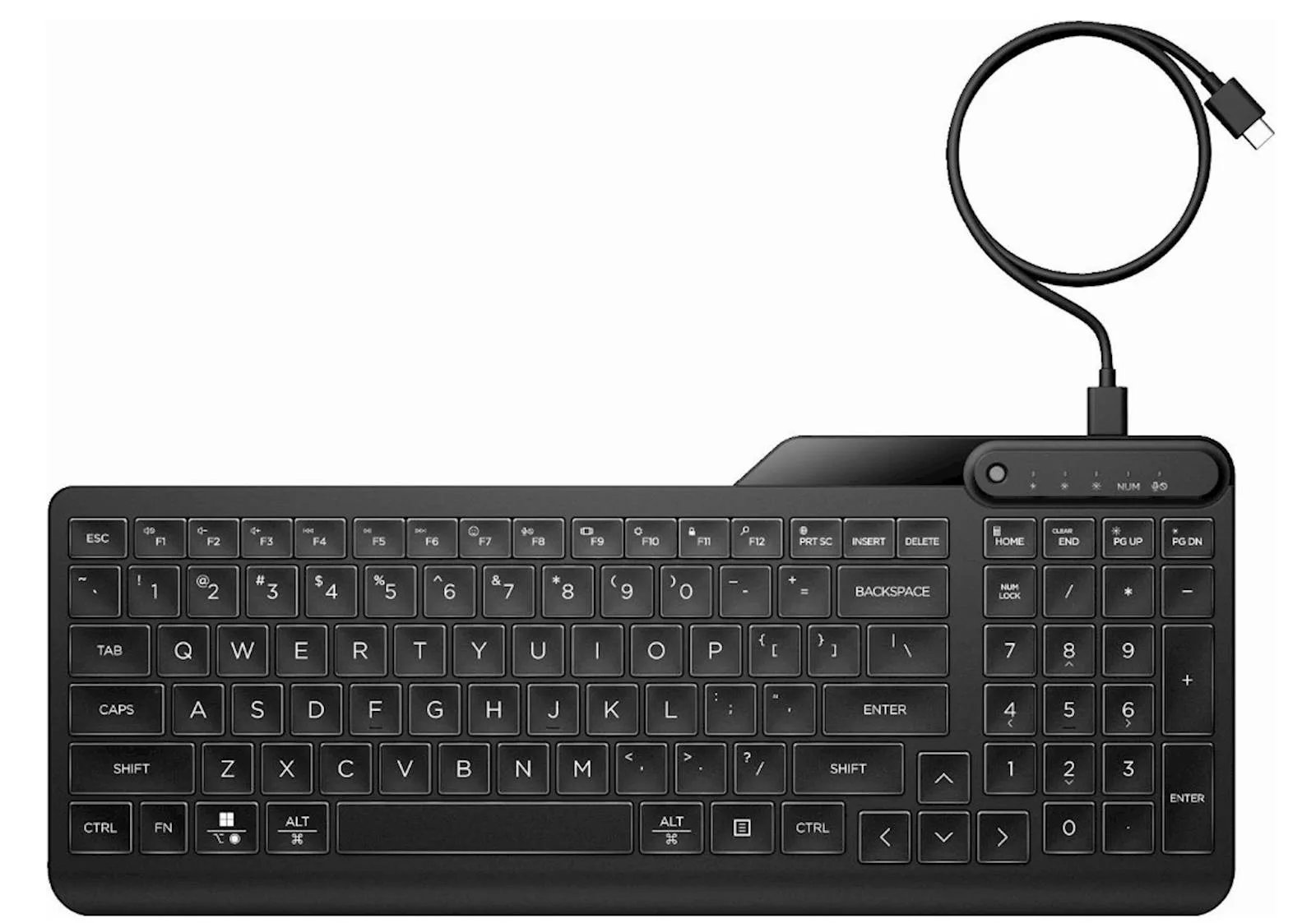 Tastatura HP 405 Multi-Device Wired BackLite (7N7C1AA) - slika 2