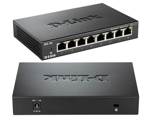 Switch DLINK 8-Port Gigabit Unmanaged Metalni DGS-108/E - slika 2
