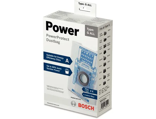 BOSCH Vrećice za usisivačeType G ALL; filtrira 99,9 %Do 60% veća snaga usisa; 4 vrećice - slika 2