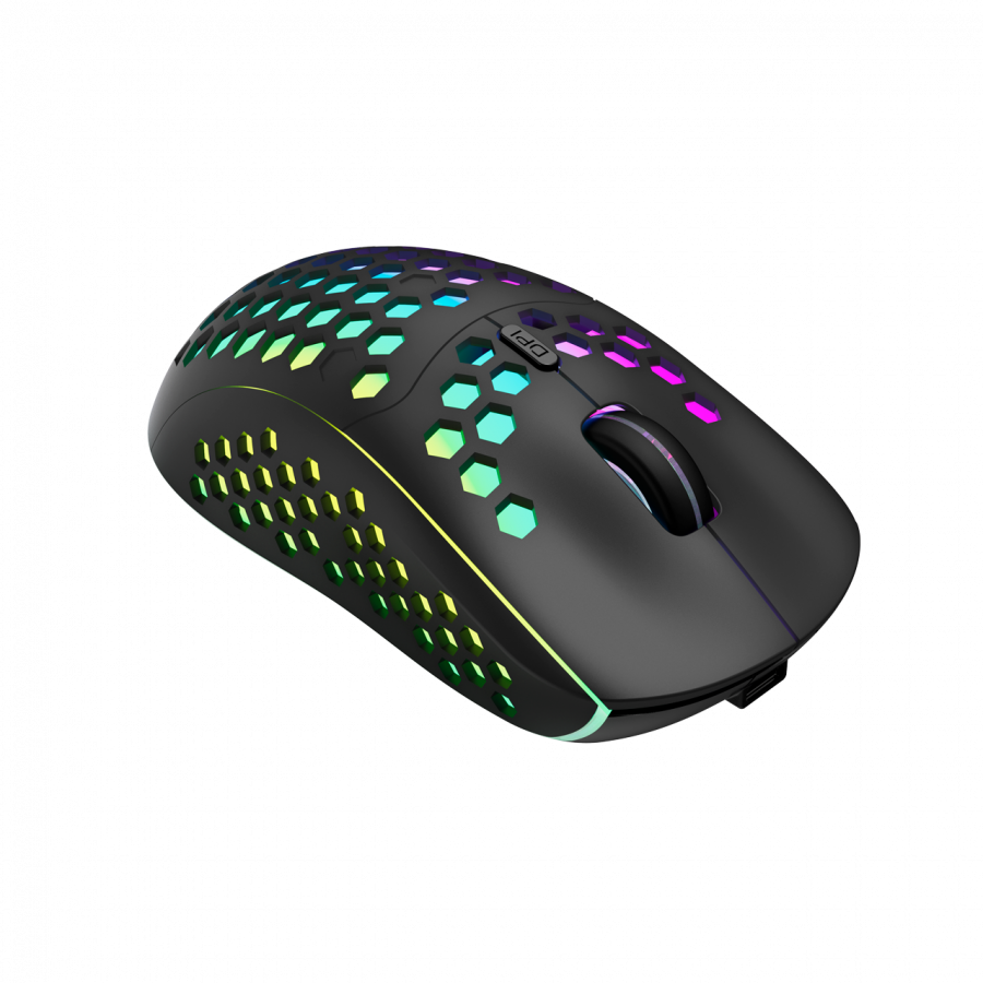 Canyon 7keys Gaming 2.4G wireless mouse, KA8 sensor, DPI up to 1600, rubber coating on panel, Huano 1million switch, 45cm PVC cable, ABS material. 400mAh battery, size: 125.8*63.7*41mm, weight: 95g, B - slika 4