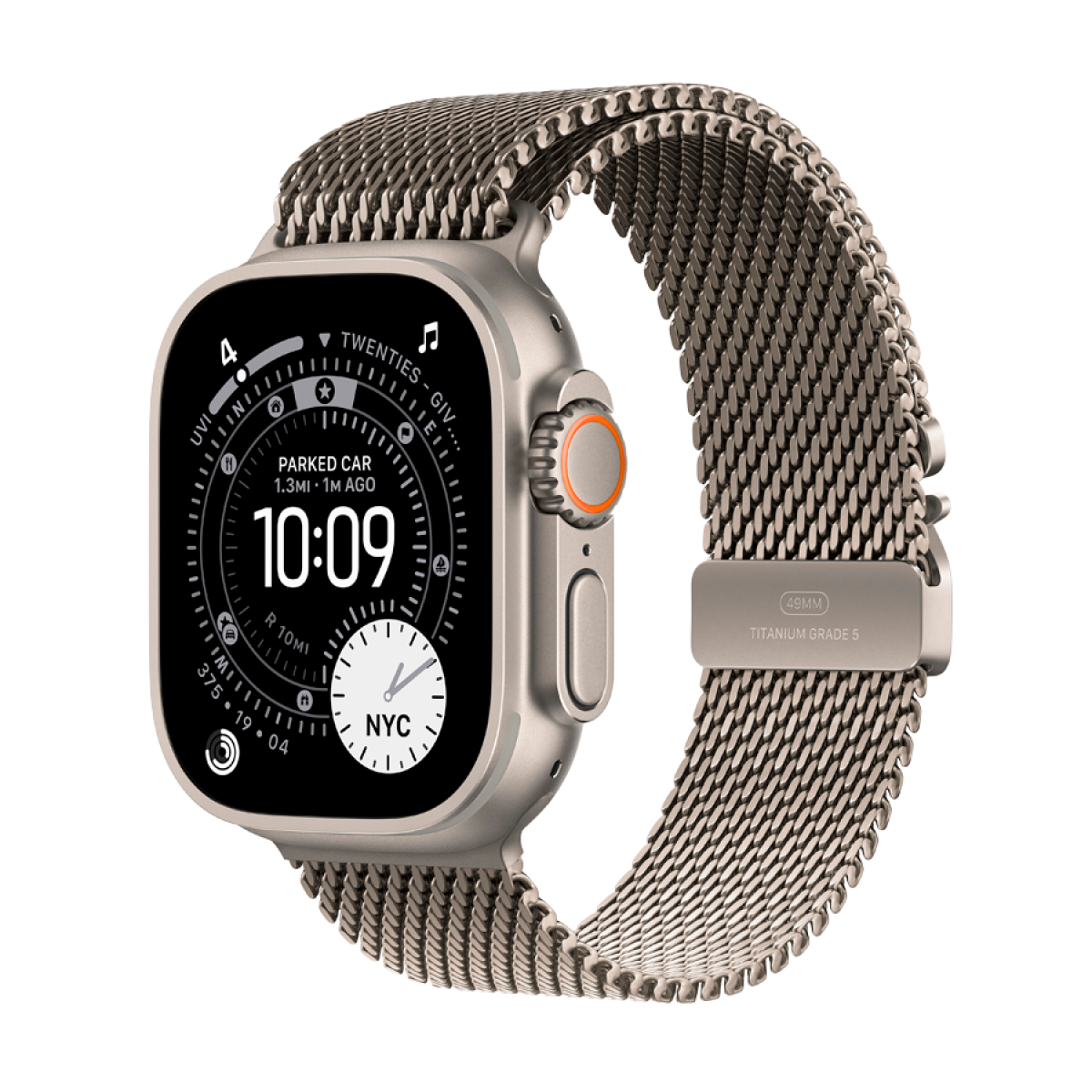 Apple Watch Ultra 3 Cellular 49mm Natural Titanium Case with Natural Titanium Milanese Loop - Large - slika 5