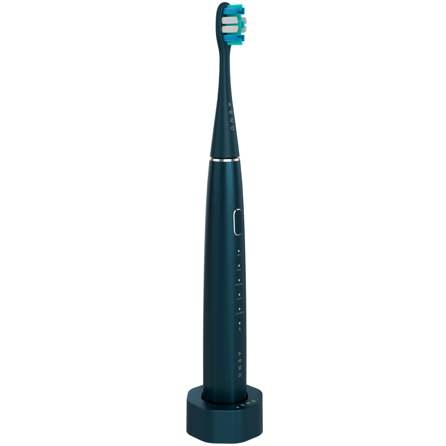 Wireless Tooth Brush, Navy Blue, 3 Brush Heads, 1400mAh, Function: Soft, Clean, Massage, White, Sweep - slika 3