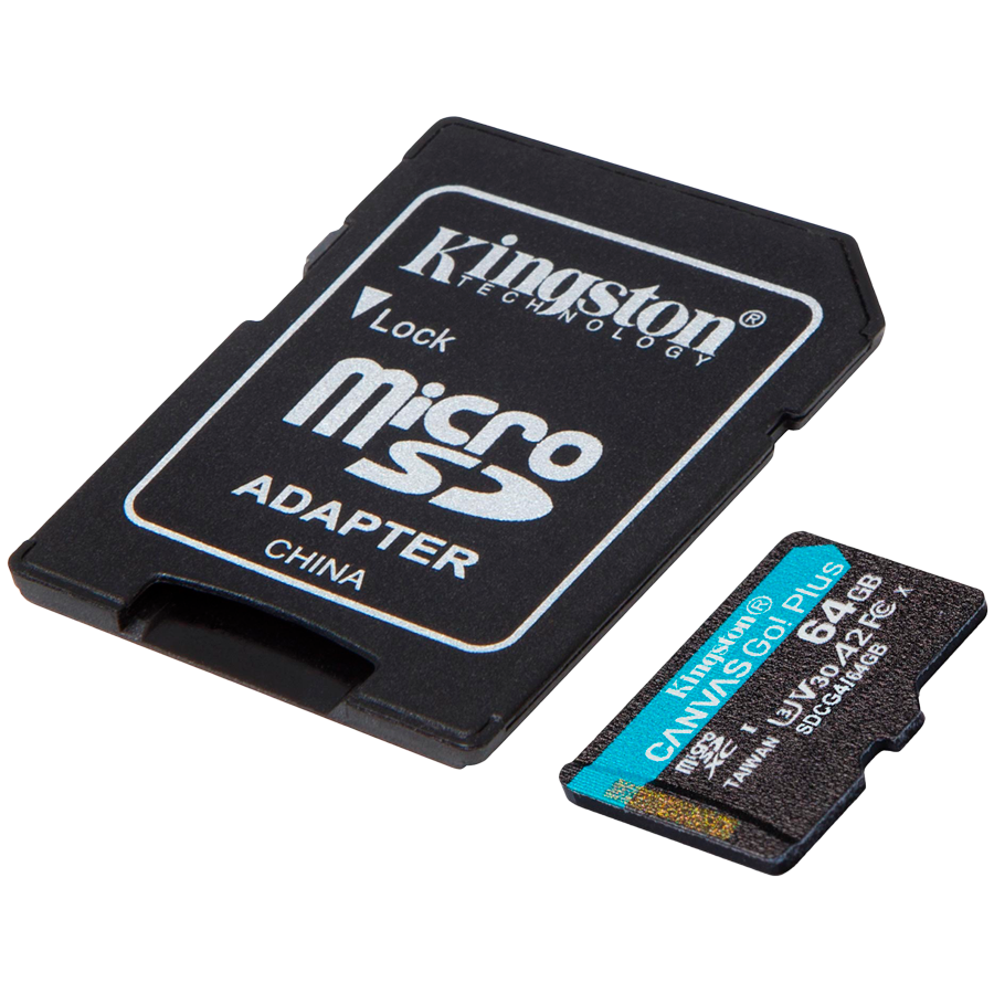 Kingston microSD 64GBCanvasGoPlus, Gen4r/w:200MB/s/160MB/s,with adapter - slika 3