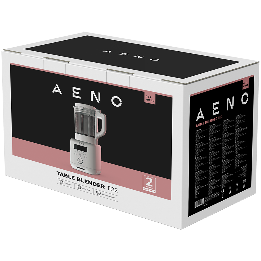 AENO Table Blender-Soupmaker TB2: 800W, 35000 rpm, boiling mode, high borosilicate glass cup, 1.75L, 6 automatic programs, preset time, LED-display - slika 3