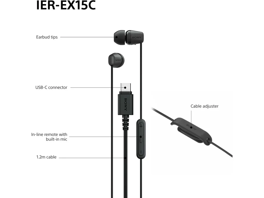 Sony In ear USB-C slušaliceboja crna - slika 7