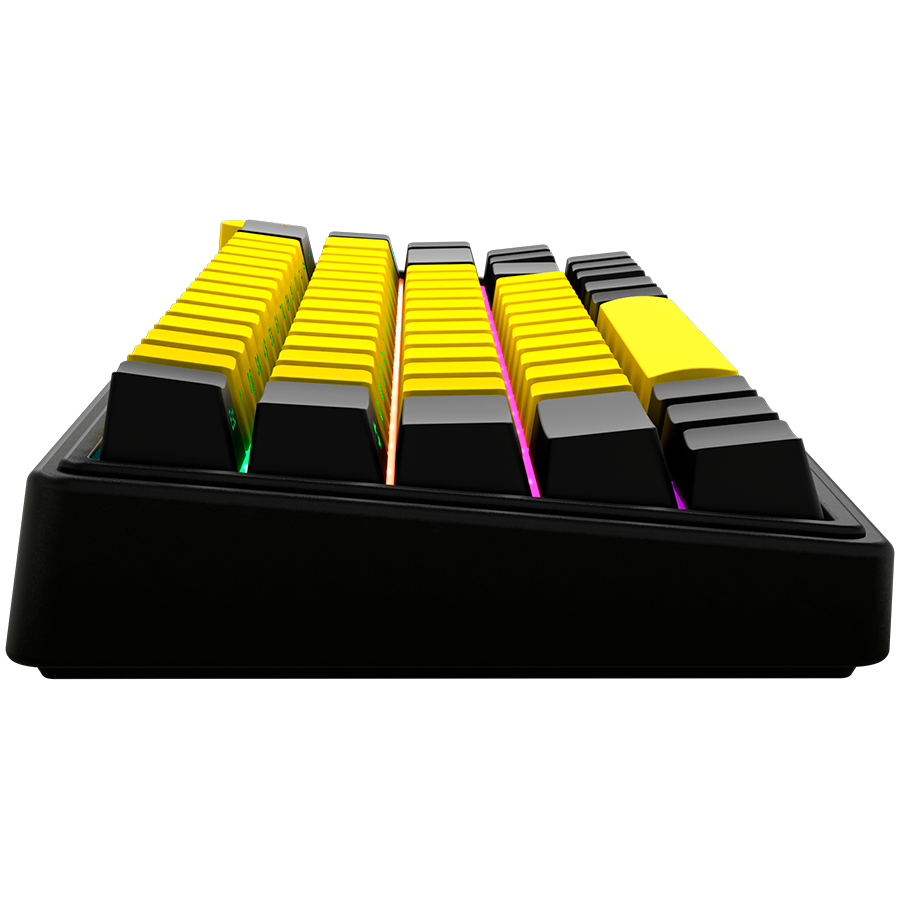 LORGAR KBP70MW, Wireless 65% Mechanical Gaming Keyboard Pro, Black/yellow, EN layout - slika 4