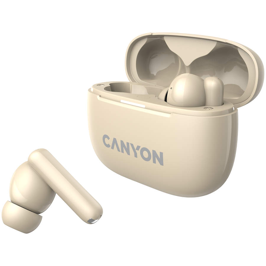 CANYON headset OnGo TWS-10 ANC+ENC Beige - slika 5