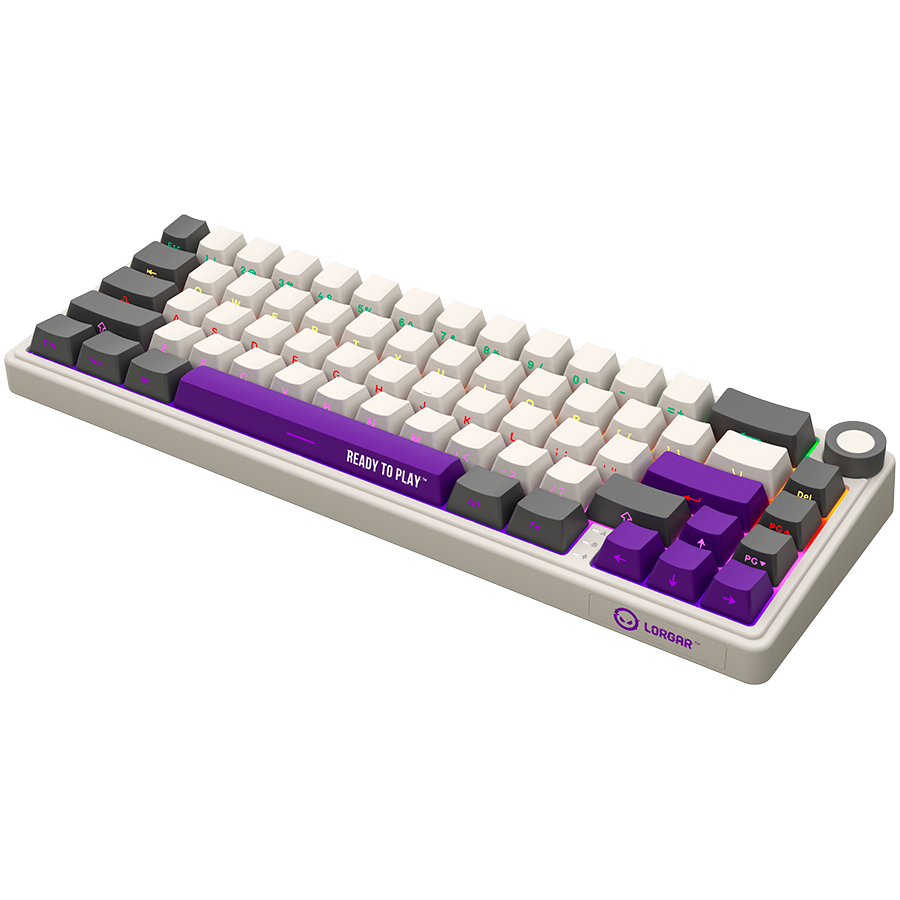 LORGAR KBP70MW, Wireless 65% Mechanical Gaming Keyboard Pro, Beige, CZ/SK layout - slika 2