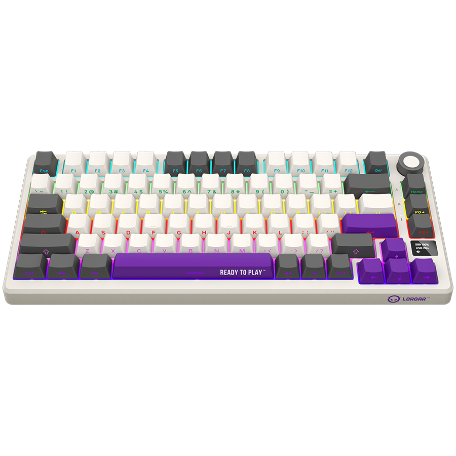 LORGAR KBP7075W, Wireless 75% Mechanical Gaming Keyboard Pro, Beige, CZ/SK layout - slika 3