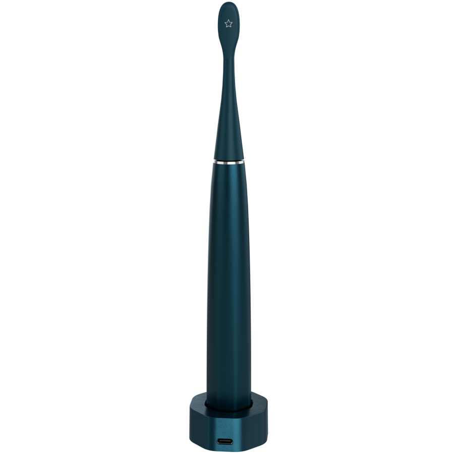 Wireless Tooth Brush, Navy Blue, 3 Brush Heads, 1400mAh, Function: Soft, Clean, Massage, White, Sweep - slika 5