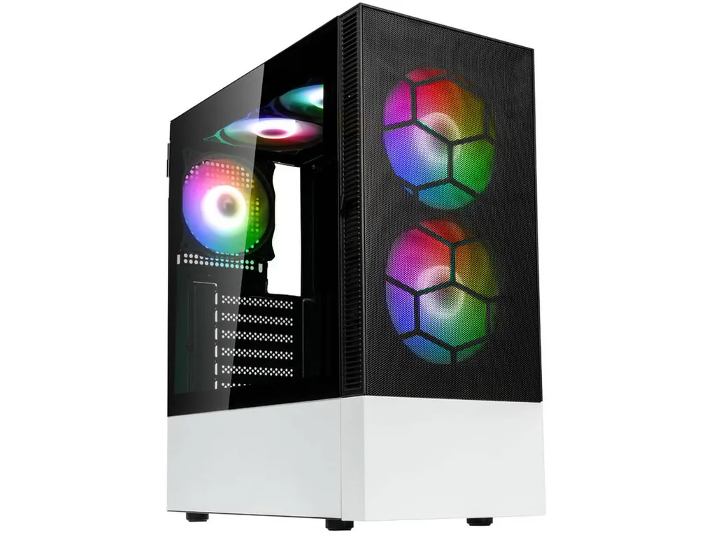Kolink Observatory MX Mesh ARGB, Mid-tower, ATX 5x ARGB Fans, Black/White