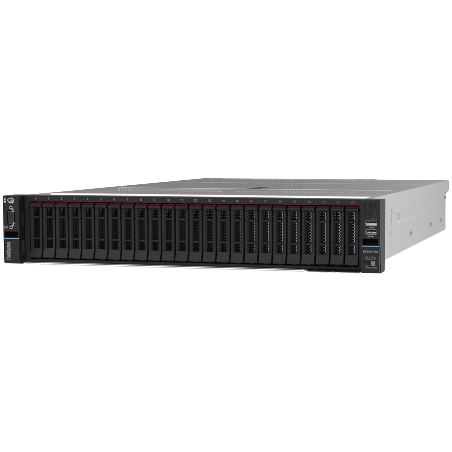 Lenovo ThinkSystem SR665 V3,8x2.5 SAS/SATA,AMD EPYC 9135 (16C 200W 3.65GHz),1x 32GB TruDDR5 6400MHz (2Rx8) RDIMM,RAID 940-8i 4GB PCIe Gen4,1x 750W Titanium HS,XCC Platinum,3yr Warranty