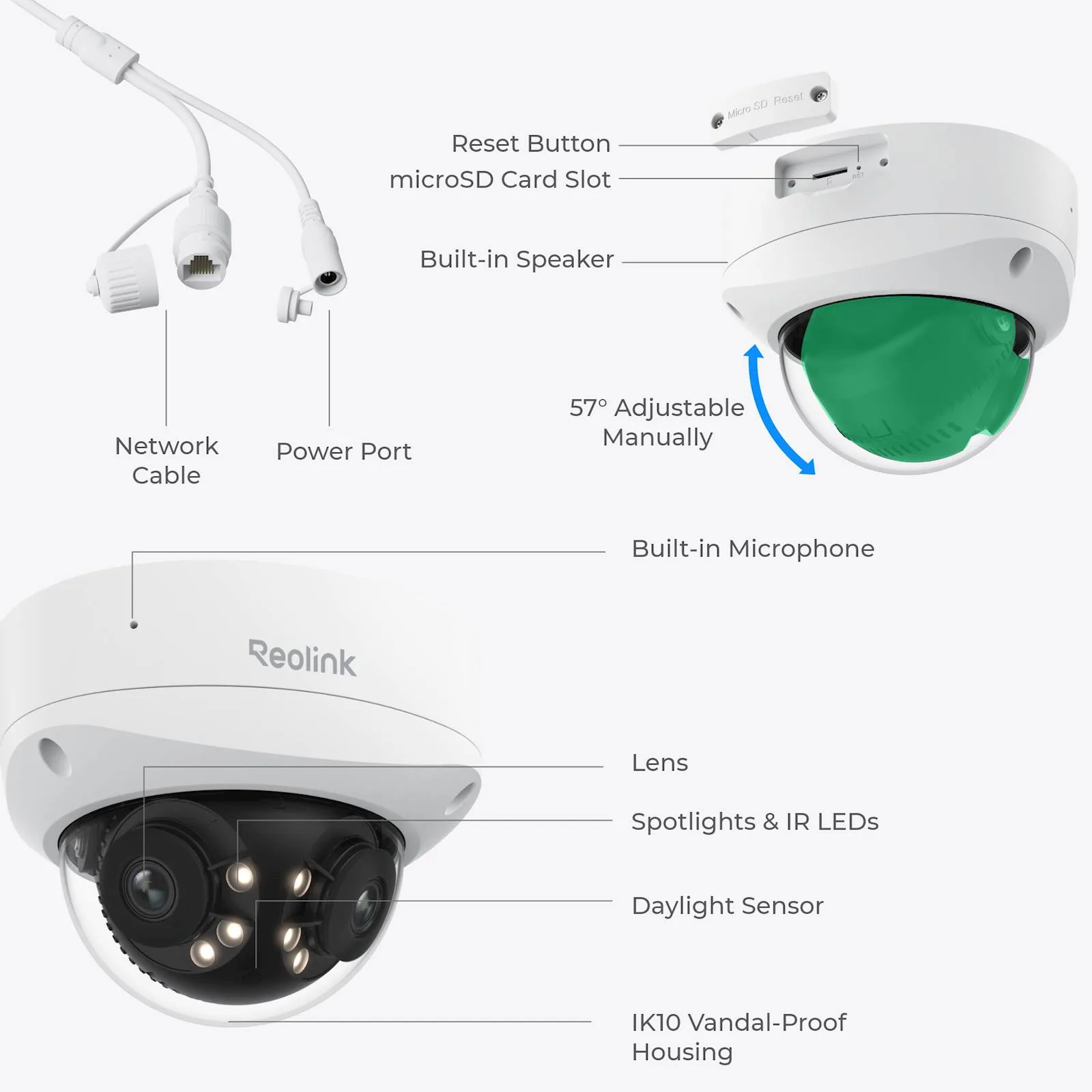 Reolink IP Kamera Duo serija P737 POE, 8MP, 4K, IK10 otporna, 180° pogledom, Noćni vid - slika 2