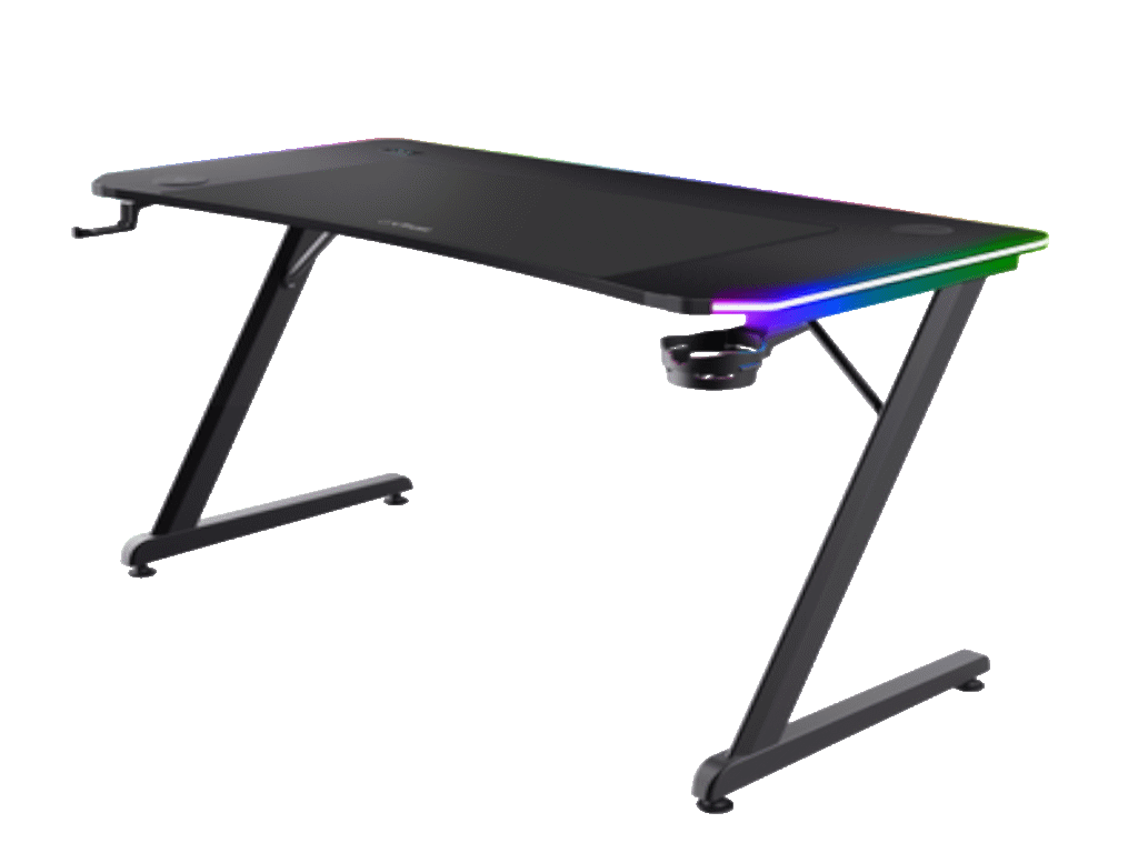 Trust GXT710 Luminus Pro RGBgaming sto, wireless punjač,120x60x74 cm, crni - slika 3