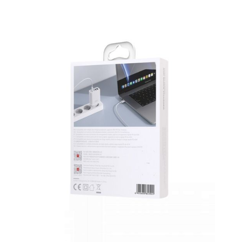 Kucni punjac XO CE22 2USB-C+ 2USB-A 45W White - glava - slika 2