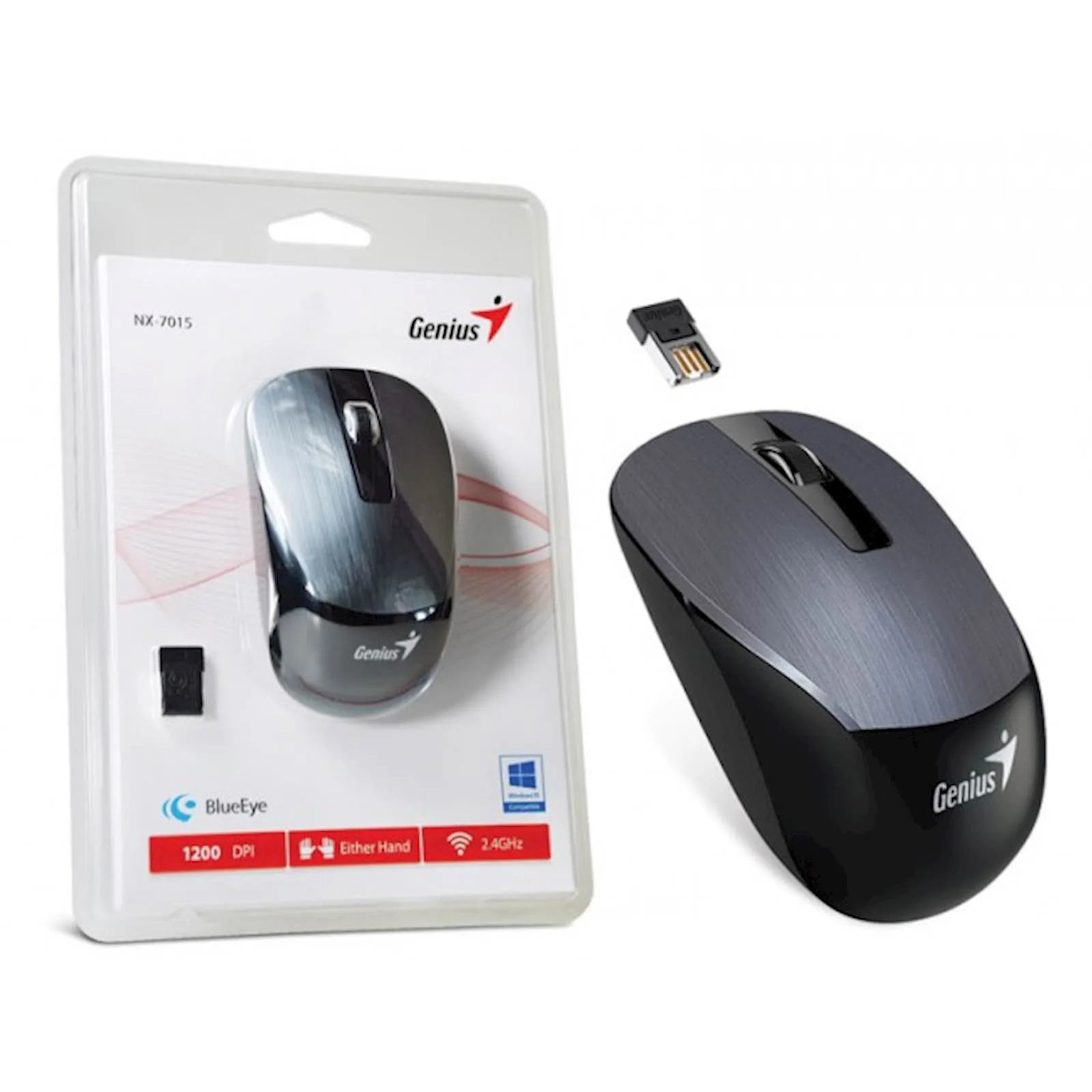 MIŠ GENIUS NX-7015, SREBRNI - slika 2