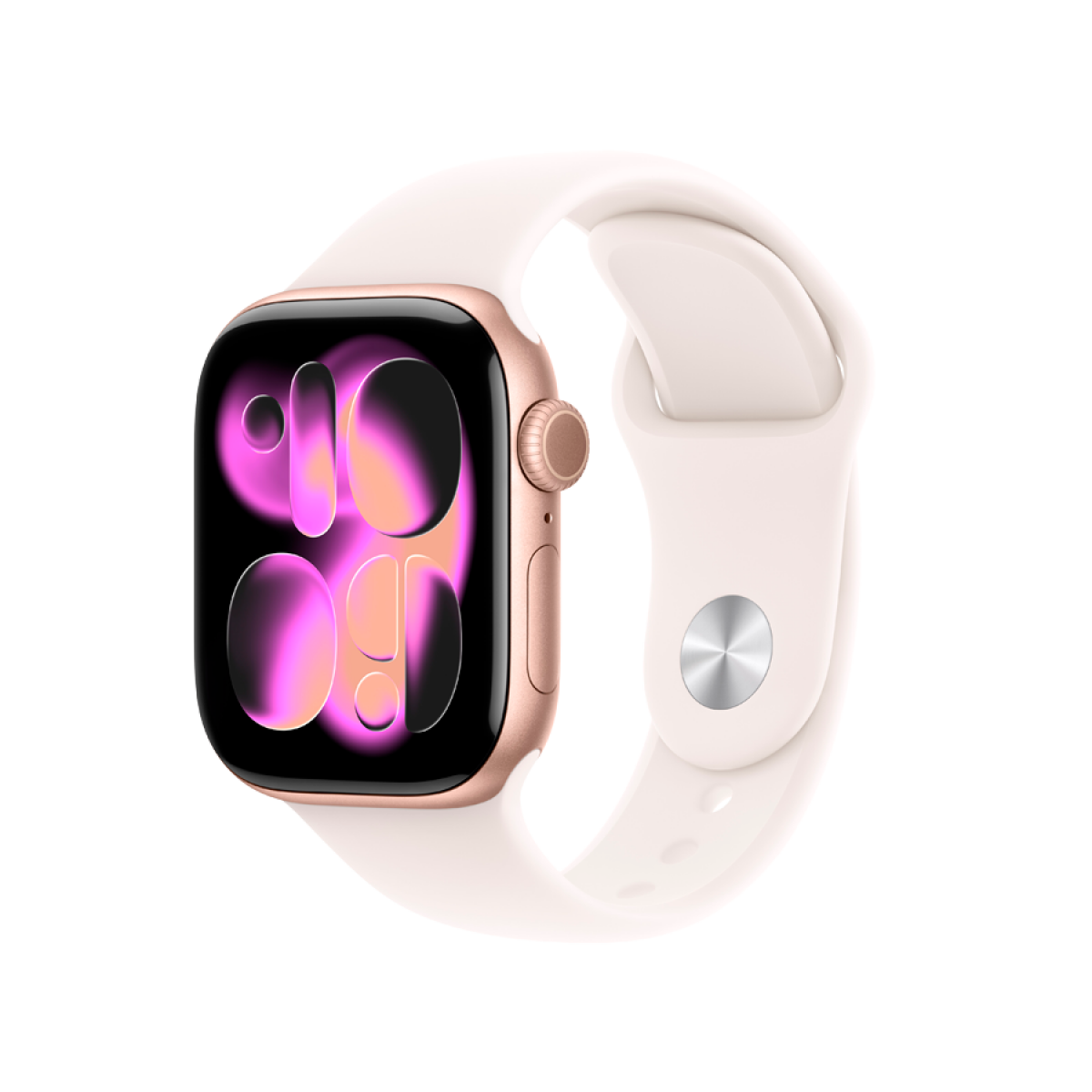 Apple Watch Series 11 GPS 42mm Rose Gold Aluminium Case with Light Blush Sport Band - S/M,Model A3331 - slika 5