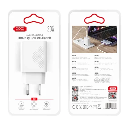 XO L160 20W Type-C Fast Charger - slika 4