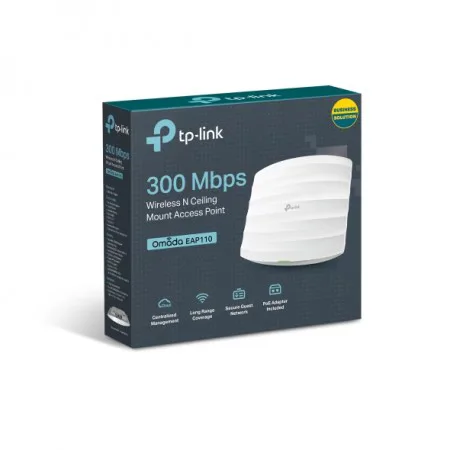 300Mbps Wireless N Ceiling/Wall Mount Access Point, QCOM, 300Mbps at 2.4Ghz, 802.11b/g/n, 1 10/100Mbps LAN, Passive PoE Supported, Centralized Management, Captive Portal,  AP Mode, Multi-SSID, WMM, Ro - slika 6
